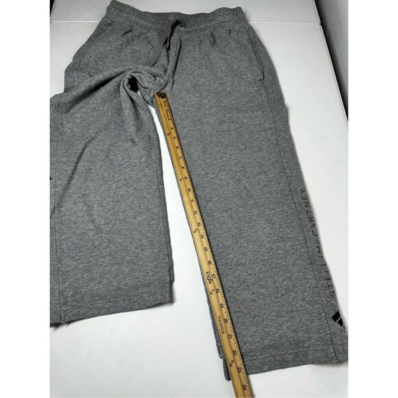 Adidas Stella McCartney Women’s Gray Sweat Capri Pants Sz M Logo Pockets Cotton - Picture 13 of 16